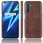 For Oppo Realme X50 Pro/Realme X50 Pro 5G Shockproof Litchi Texture PC + PU Case(Brown)