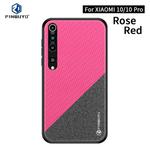 For Xiaomi 10 / 10pro PINWUYO Rong Series  Shockproof PC + TPU+ Chemical Fiber Cloth Protective Cover(Red)