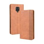 For Xiaomi Redmi Note 9 Pro / Note 9s / Note 9 Pro Max Magnetic Buckle Retro Crazy Horse Texture Horizontal Flip Leather Case with Holder & Card Slots & Photo Frame(Brown)