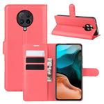 For Xiaomi Redmi K30 Pro Litchi Texture Horizontal Flip Protective Case with Holder & Card Slots & Wallet(Red)