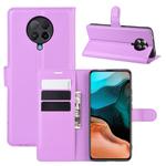 For Xiaomi Redmi K30 Pro Litchi Texture Horizontal Flip Protective Case with Holder & Card Slots & Wallet(Purple)