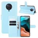 For Xiaomi Redmi K30 Pro Litchi Texture Horizontal Flip Protective Case with Holder & Card Slots & Wallet(Blue)