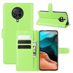 For Xiaomi Redmi K30 Pro Litchi Texture Horizontal Flip Protective Case with Holder & Card Slots & Wallet(Green)