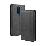 For Xiaomi Redmi K30/Poco X2 Magnetic Buckle Retro Crazy Horse Texture Horizontal Flip Leather Case  , with Holder & Card Slots & Photo Frame(Black)