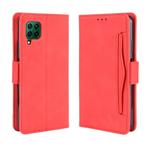 For  Huawei nova 7i/P40 lite/Nova 6SE Wallet Style Skin Feel Calf Pattern Leather Case ，with Separate Card Slot(Red)