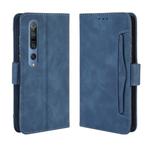 For Xiaomi Mi 10 / Mi 10 Pro 5G Wallet Style Skin Feel Calf Pattern Leather Case with Separate Card Slots(Blue)