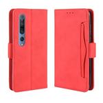 For Xiaomi Mi 10 / Mi 10 Pro 5G Wallet Style Skin Feel Calf Pattern Leather Case with Separate Card Slots(Red)
