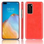 For Huawei P40 Shockproof Litchi Texture PC + PU Case(Red)