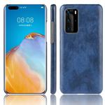 For Huawei P40 Pro Shockproof Litchi Texture PC + PU Case(Blue)