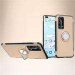 For  Huawei  P40 Magnetic 360 Degree Rotation Ring Armor Protective Case(Gold)