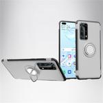 For  Huawei  P40 Magnetic 360 Degree Rotation Ring Armor Protective Case(Silver)