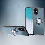 For Galaxy S20 Plus  Magnetic 360 Degree Rotation Ring Armor Protective Case(Navy Blue)