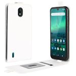 For Nokia 1.3 R64 Texture Single Vertical Flip Leather Protective Case with Card Slots & Photo Frame(White)