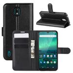 For Nokia 1.3 Litchi Texture Horizontal Flip Protective Case with Holder & Card Slots & Wallet(Black)