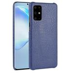 For Galaxy S20+ / S20 Plus Shockproof Crocodile Texture PC + PU Case(Blue)