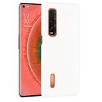 For Oppo Find X2 Pro Shockproof Crocodile Texture PC + PU Case(White)