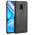 For Xiaomi Redmi Note 9 Pro/Note 9s/Note 9 Pro max Shockproof Crocodile Texture PC + PU Case(Black)