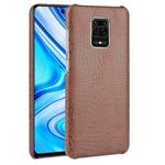 For Xiaomi Redmi Note 9 Pro/Note 9s/Note 9 Pro max Shockproof Crocodile Texture PC + PU Case(Brown)