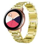 For Huami 1 / Huami 2 / Ticwatch1 / Ticwatch Pro / Samsung Galaxy Watch 46mm / Samsung S3 / Huawei Watch 2 Pro / Huawei GT / Honor Magic Full Diamond Metal 22mm Watch Band(Gold)