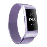 For Fitbit Charger 3 Metal Magnetic Metal Watch Band(Purple)