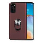 For Huawei P40 Pro 360 Rotary Multifunctional Stent PC+TPU Case with Magnetic Invisible Holder(Jujube Red)
