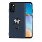 For Huawei P40 Pro 360 Rotary Multifunctional Stent PC+TPU Case with Magnetic Invisible Holder(Navy Blue)