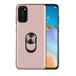 For Huawei P40 Pro 360 Rotary Multifunctional Stent PC+TPU Case with Magnetic Invisible Holder(Rose Gold)