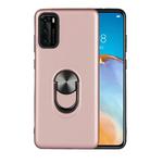 For Huawei P40 360 Rotary Multifunctional Stent PC+TPU Case with Magnetic Invisible Holder(Rose Gold)