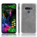 For LG G8S ThinQ Shockproof Litchi Texture PC + PU Case(Gray)