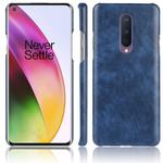 For OnePlus 8  Shockproof Litchi Texture PC + PU Case(Blue)