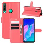 For Huawei P40 Lite E / Y7P Litchi Texture Horizontal Flip Protective Case with Holder & Card Slots & Wallet(Red)