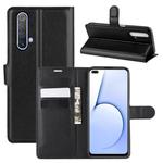 For OPPO Realme X50 5G Litchi Texture Horizontal Flip Protective Case with Holder & Card Slots & Wallet(Black)