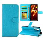 For OPPO Realme6 Pro Crazy Horse Texture Leather Horizontal Flip Protective Case with Holder & Card Slots & Wallet & Photo Frame(baby Blue)