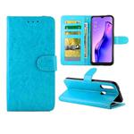 For OPPO A31/A8 Crazy Horse Texture Leather Horizontal Flip Protective Case with Holder & Card Slots & Wallet & Photo Frame(baby Blue)