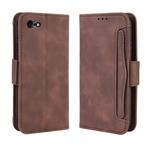 For iPhone SE 2022 / SE 2020 Wallet Style Skin Feel Calf Pattern Leather Case ，with Separate Card Slot(Brown)