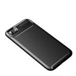 For  iPhone SE 2022 / SE 2020  Carbon Fiber Texture Shockproof TPU Case(Black)
