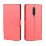 For OnePlus 8 Retro Crazy Horse Texture Horizontal Flip Leather Case , with Holder & Card Slots & Photo Frame(Red)