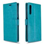 For Huawei Y9S Crazy Horse Texture Horizontal Flip Leather Case with Holder & Card Slots & Wallet & Photo Frame(blue)