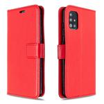 For Galaxy A51 Crazy Horse Texture Horizontal Flip Leather Case with Holder & Card Slots & Wallet & Photo Frame(Red)