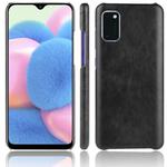 For Galaxy A41 Global Official Version Shockproof Litchi Texture PC + PU Case(Black)