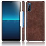 For Sony Xperia L4 Shockproof Litchi Texture PC + PU Case(Brown)