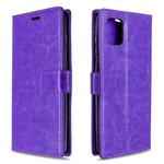 For Galaxy A81 Crazy Horse Texture Horizontal Flip Leather Case with Holder & Card Slots & Wallet & Photo Frame(purple)