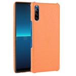 For Sony Xperia L4 Shockproof Crocodile Texture PC + PU Case(Orange)