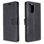 For Galaxy A91 Crazy Horse Texture Horizontal Flip Leather Case with Holder & Card Slots & Wallet & Photo Frame(black)