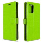 For Galaxy A91 Crazy Horse Texture Horizontal Flip Leather Case with Holder & Card Slots & Wallet & Photo Frame(Green)