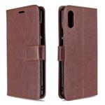 For Huawei Y6 Pro (2019)  Crazy Horse Texture Horizontal Flip Leather Case with Holder & Card Slots & Wallet & Photo Frame(brown)