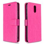 For Nokia 2.3 Crazy Horse Texture Horizontal Flip Leather Case with Holder & Card Slots & Wallet & Photo Frame(Rose)