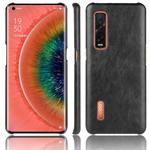 For Oppo Find X2 Pro Shockproof Litchi Texture PC + PU Case(Black)