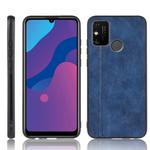 For Huawei Honor 9A Shockproof Sewing Cow Pattern Skin PC + PU + TPU Case(Blue)