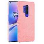 For OnePlus 8 Pro Shockproof Crocodile Texture PC + PU Case(Pink)